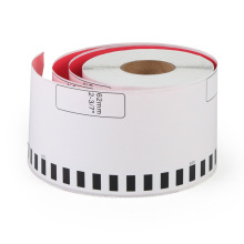 62mm Yellow continuous removable white paper label tape for DK-44205 dk roll dk44205